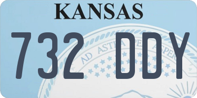 KS license plate 732DDY