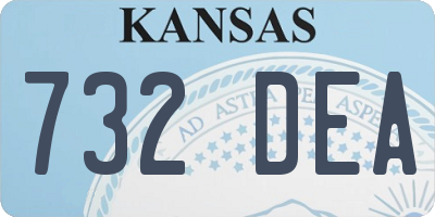 KS license plate 732DEA
