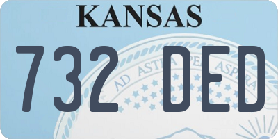 KS license plate 732DED