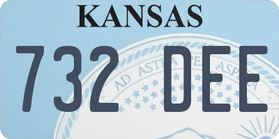 KS license plate 732DEE