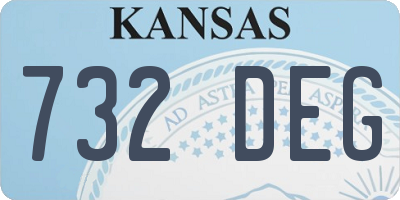 KS license plate 732DEG