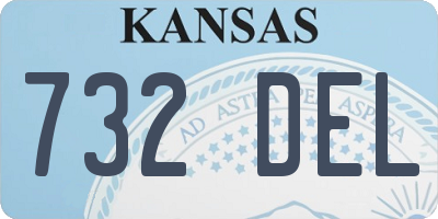 KS license plate 732DEL