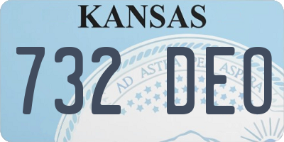 KS license plate 732DEO