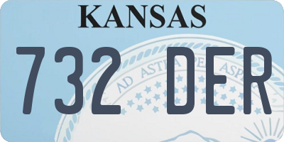 KS license plate 732DER