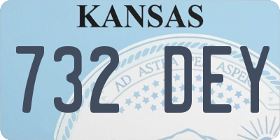 KS license plate 732DEY