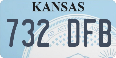 KS license plate 732DFB