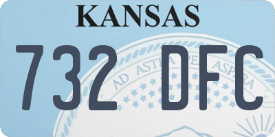 KS license plate 732DFC