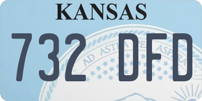 KS license plate 732DFD