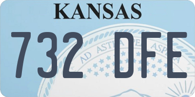 KS license plate 732DFE
