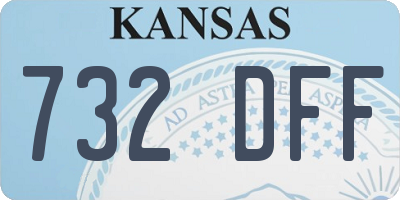 KS license plate 732DFF