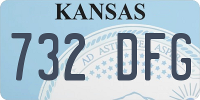 KS license plate 732DFG
