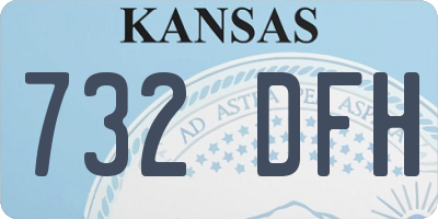 KS license plate 732DFH