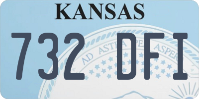 KS license plate 732DFI