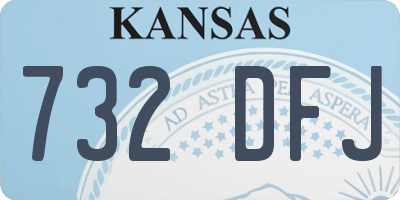 KS license plate 732DFJ