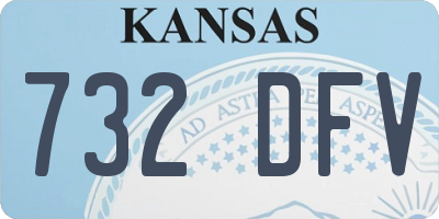 KS license plate 732DFV