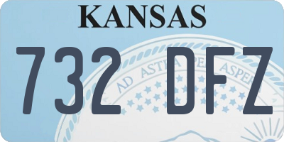 KS license plate 732DFZ