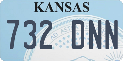 KS license plate 732DNN