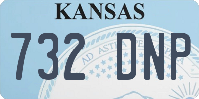KS license plate 732DNP