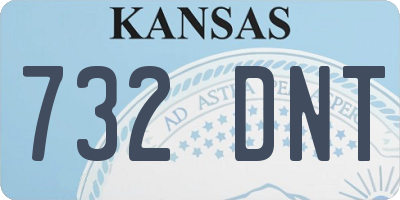 KS license plate 732DNT