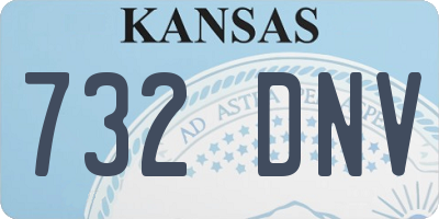 KS license plate 732DNV