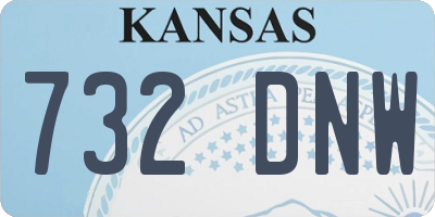 KS license plate 732DNW