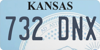 KS license plate 732DNX