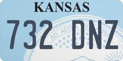 KS license plate 732DNZ