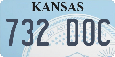 KS license plate 732DOC