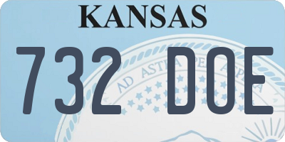 KS license plate 732DOE