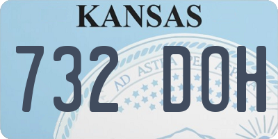 KS license plate 732DOH