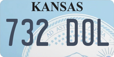 KS license plate 732DOL