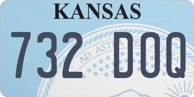 KS license plate 732DOQ