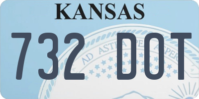 KS license plate 732DOT