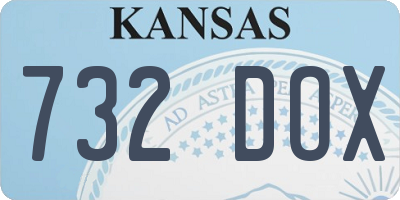 KS license plate 732DOX