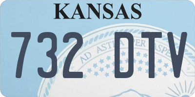 KS license plate 732DTV