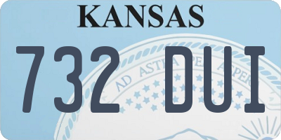 KS license plate 732DUI