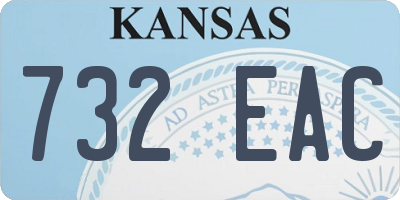 KS license plate 732EAC