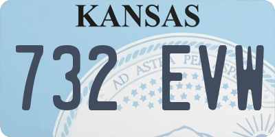 KS license plate 732EVW