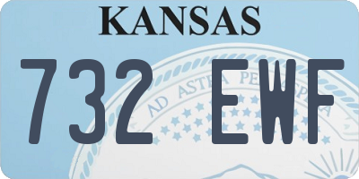 KS license plate 732EWF