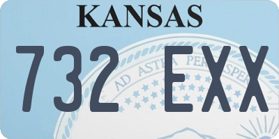 KS license plate 732EXX