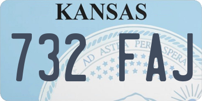 KS license plate 732FAJ