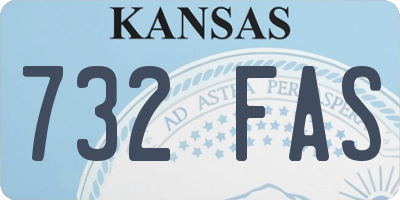 KS license plate 732FAS