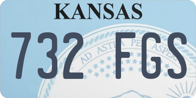 KS license plate 732FGS