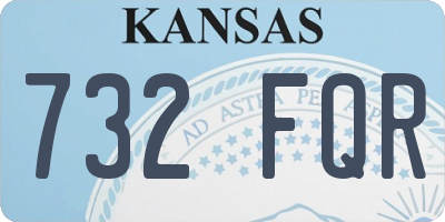 KS license plate 732FQR