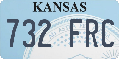 KS license plate 732FRC