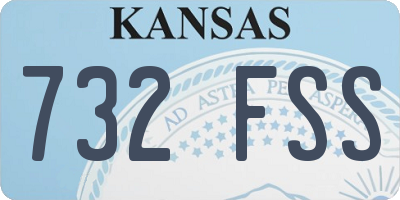 KS license plate 732FSS