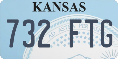 KS license plate 732FTG