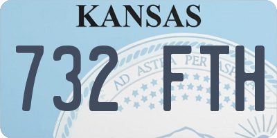 KS license plate 732FTH