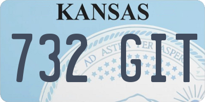 KS license plate 732GIT