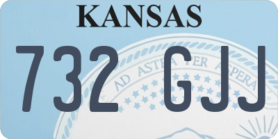 KS license plate 732GJJ